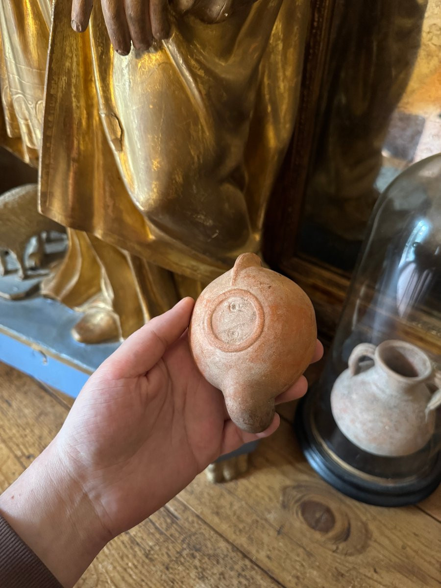Archéologie - Artefact - Antiquite – Lampe a Huile En Terre Cuite - Empire Romain-photo-1