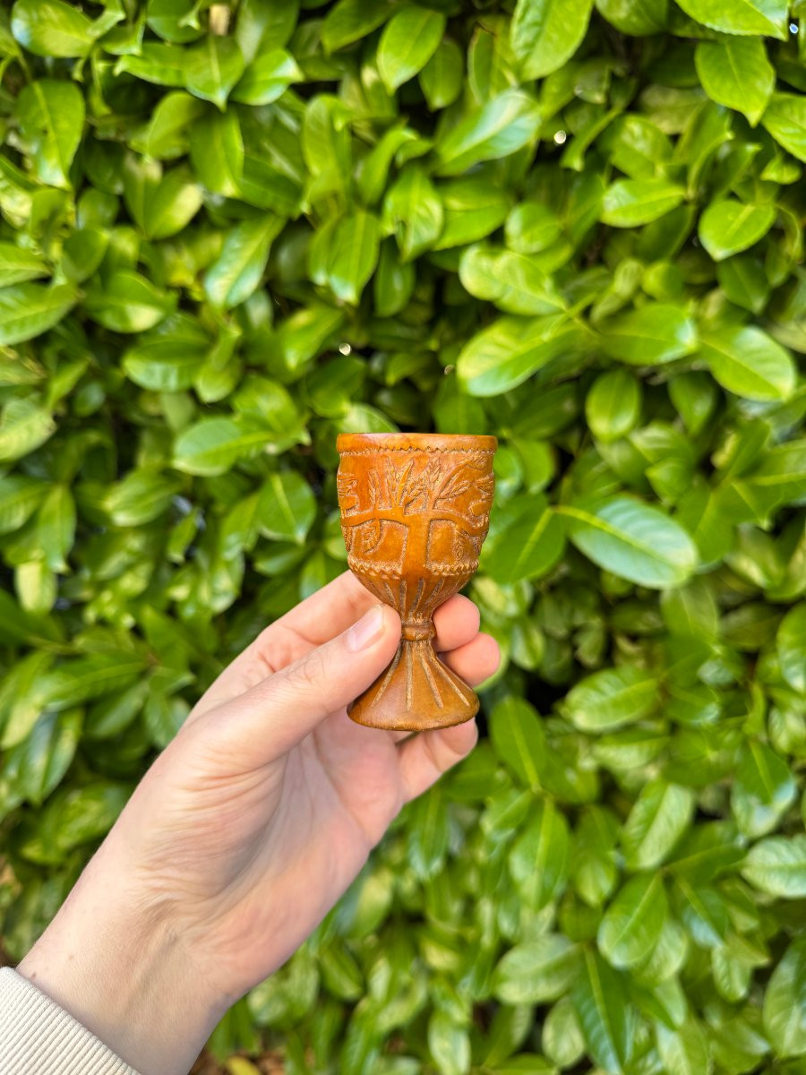 Miniature – Shepherd's Cup – Carved Wood – Folk Art – Massif Central – Auvergne-photo-3