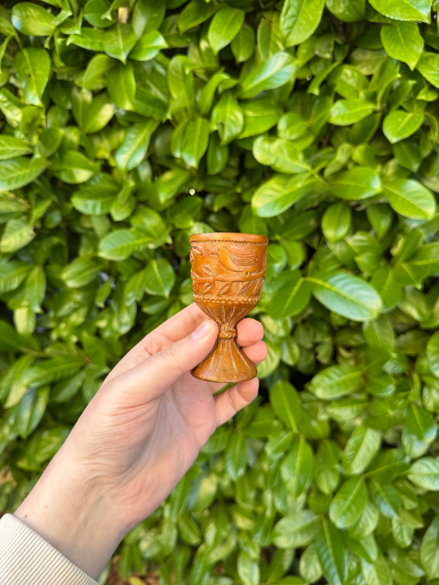 Miniature – Shepherd's Cup – Carved Wood – Folk Art – Massif Central – Auvergne-photo-4