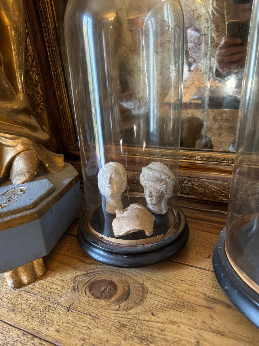 Artefact &ndash; Antiquit&eacute; &ndash; Statue, T&ecirc;te votive en terre cuite - Gallo-romain &ndash; Arch&eacute;ologie-photo-8