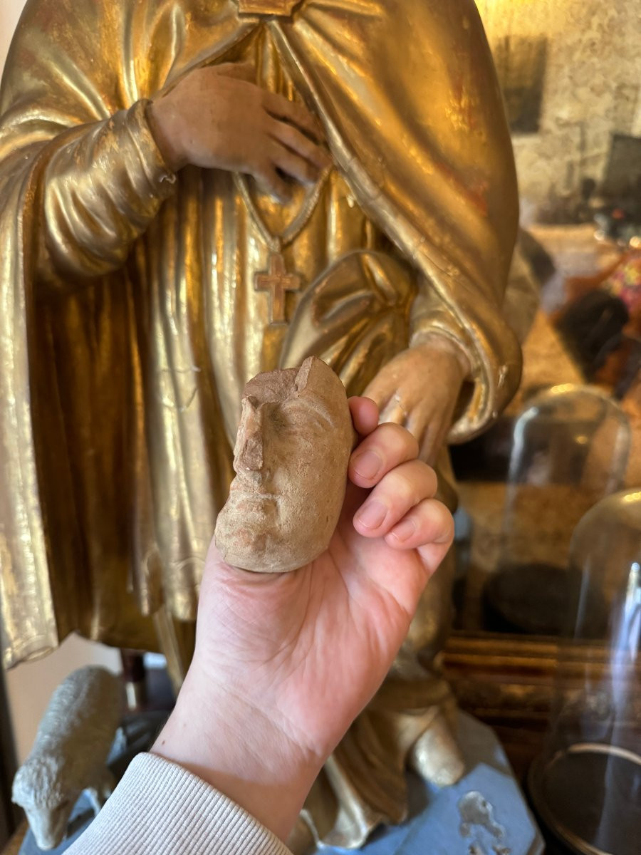 Artefact – Antiquité – Fragment de visage en terre cuite – Grande Grèce – Archéologie-photo-4