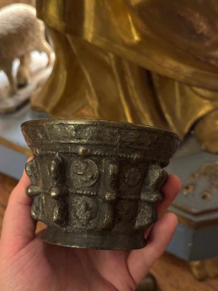 Petit mortier d’apothicaire – Puy-en-Velay – Haute Époque – Maître du sceau Ramousse-photo-7