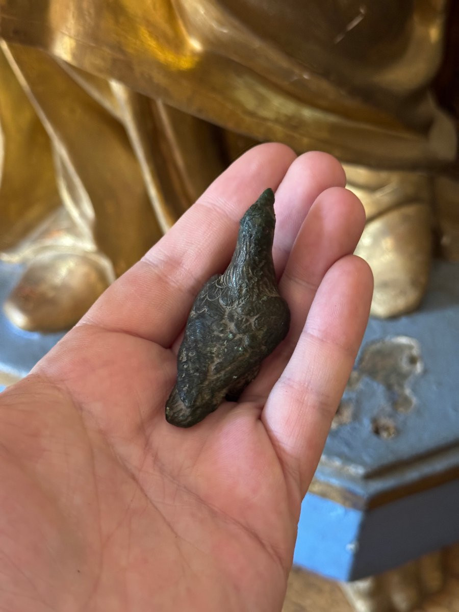 Artefact – Antiquité – Statuette d’aigle en bronze – Empire romain – Archéologie - Bronze-photo-1