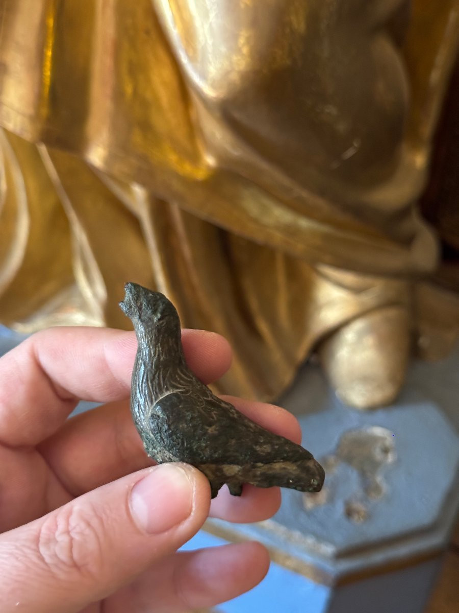 Artefact – Antiquité – Statuette d’aigle en bronze – Empire romain – Archéologie - Bronze-photo-3