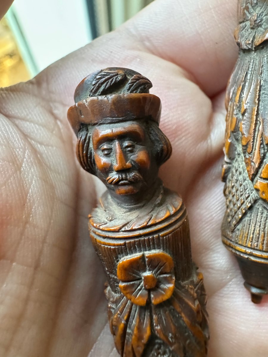 Couture -Porte-aiguilles anthropomorphe &ndash; T&ecirc;te d&rsquo;homme moustachu au chapeau - Art populaire-photo-5