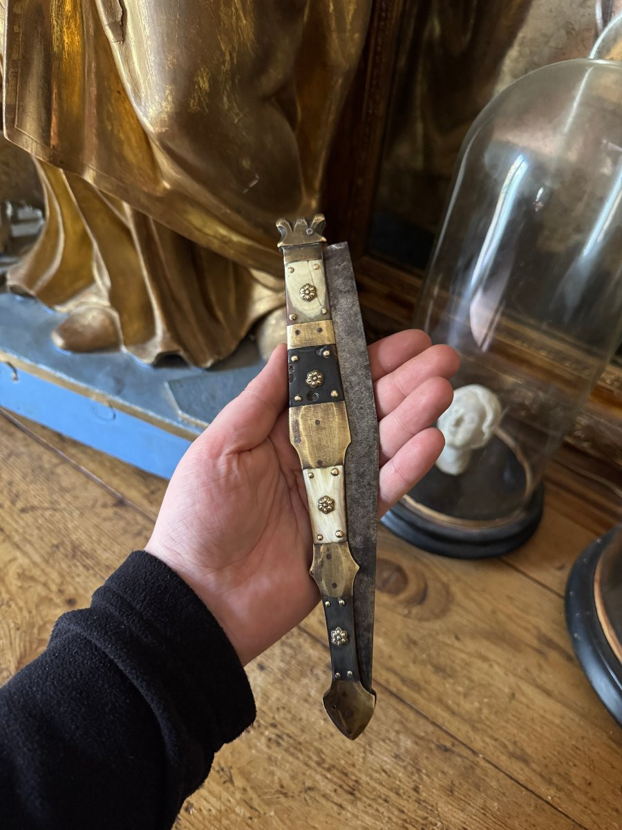 Grand couteau ancien – Grand Navaja français – Thiers – Coutellerie-photo-2