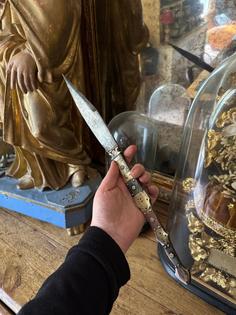 Grand couteau ancien – Grand Navaja français – Thiers – Coutellerie-photo-7