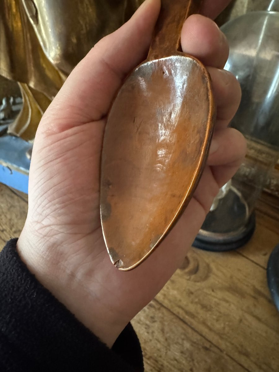 Museum – Heart-shaped Ceremonial Spoon – Carved Wood – Folk Art – Brittany-photo-3