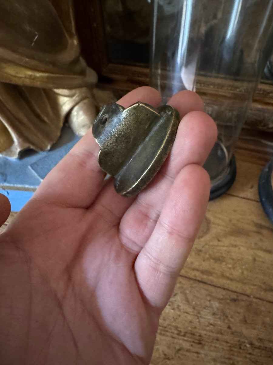 Sceau médiéval – Matrice de sceau armoriée ancienne – Haute Époque – Sigillographie-photo-4