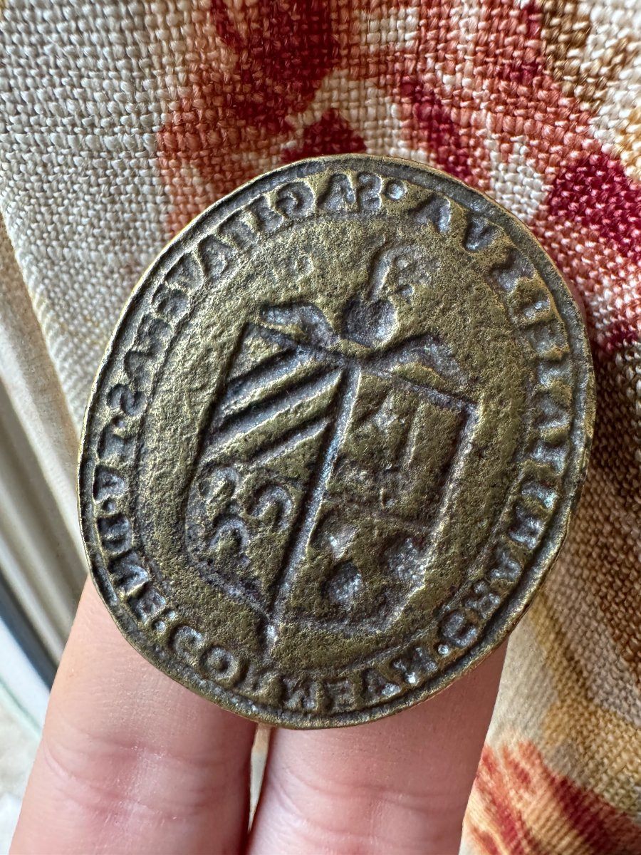Sceau médiéval – Matrice de sceau armoriée ancienne – Haute Époque – Sigillographie-photo-6