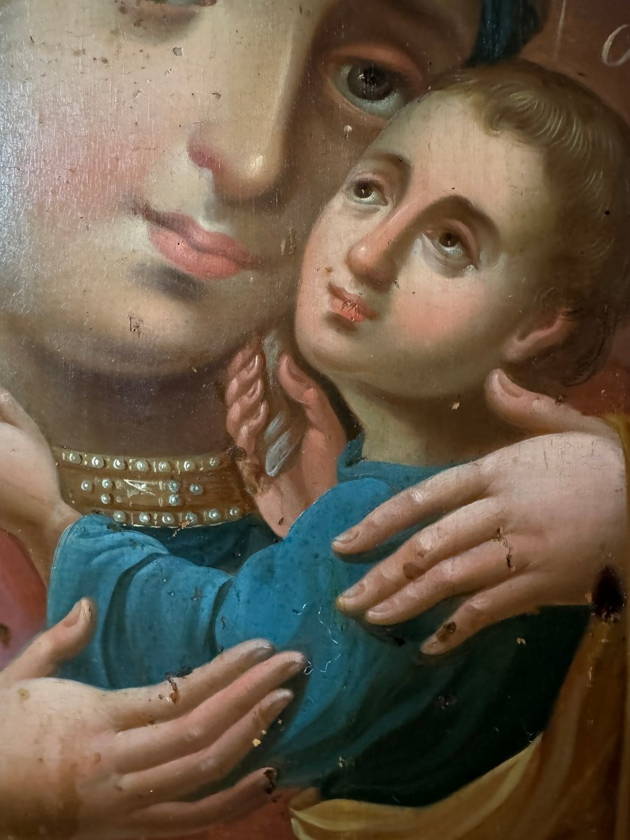 Icône orthodoxe – Vierge à l’Enfant, type Éléousa (Vierge de Tendresse) - Icone-photo-8