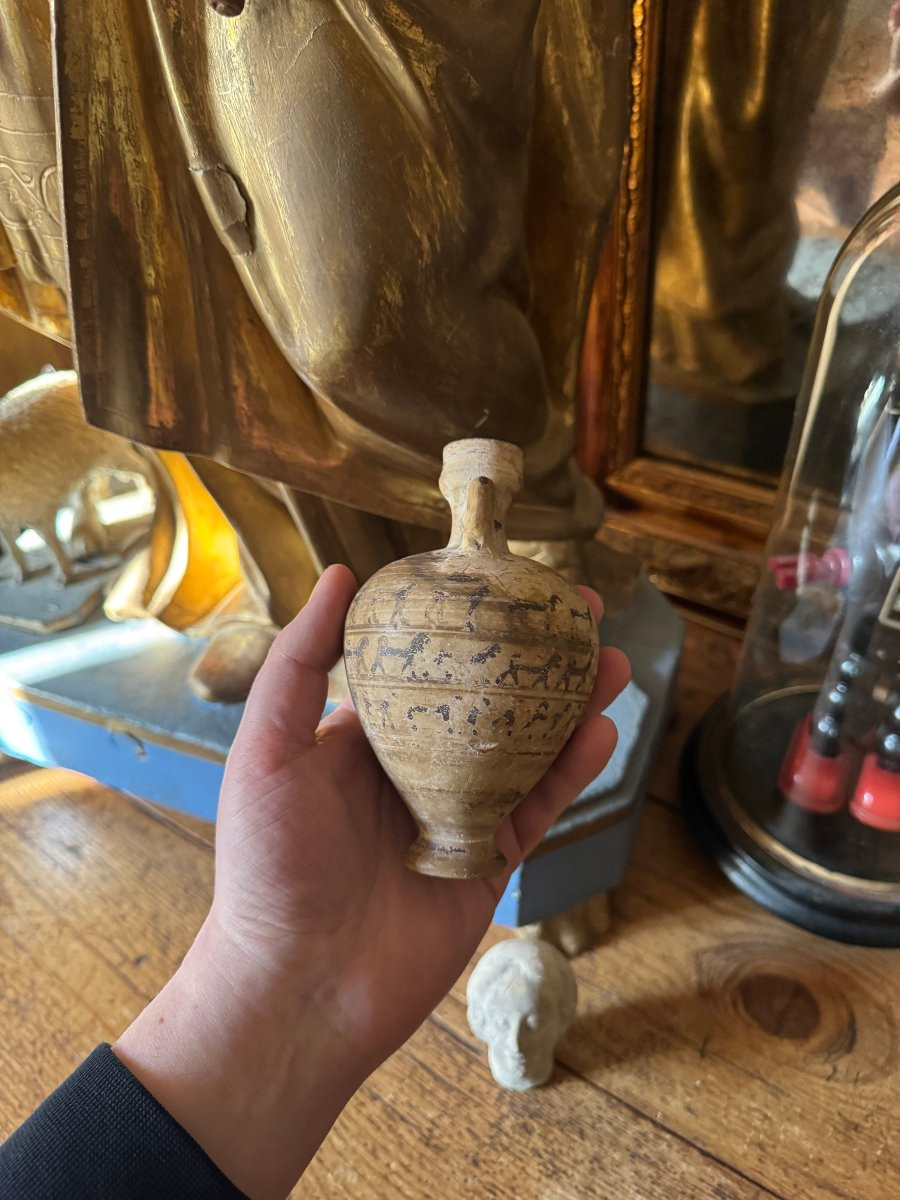 Artefact &ndash; Antiquit&eacute; &ndash; Amphorisque en terre cuite &ndash; Corinthe &ndash; Art grec archa&iuml;que &ndash; Arch&eacute;ologie-photo-4