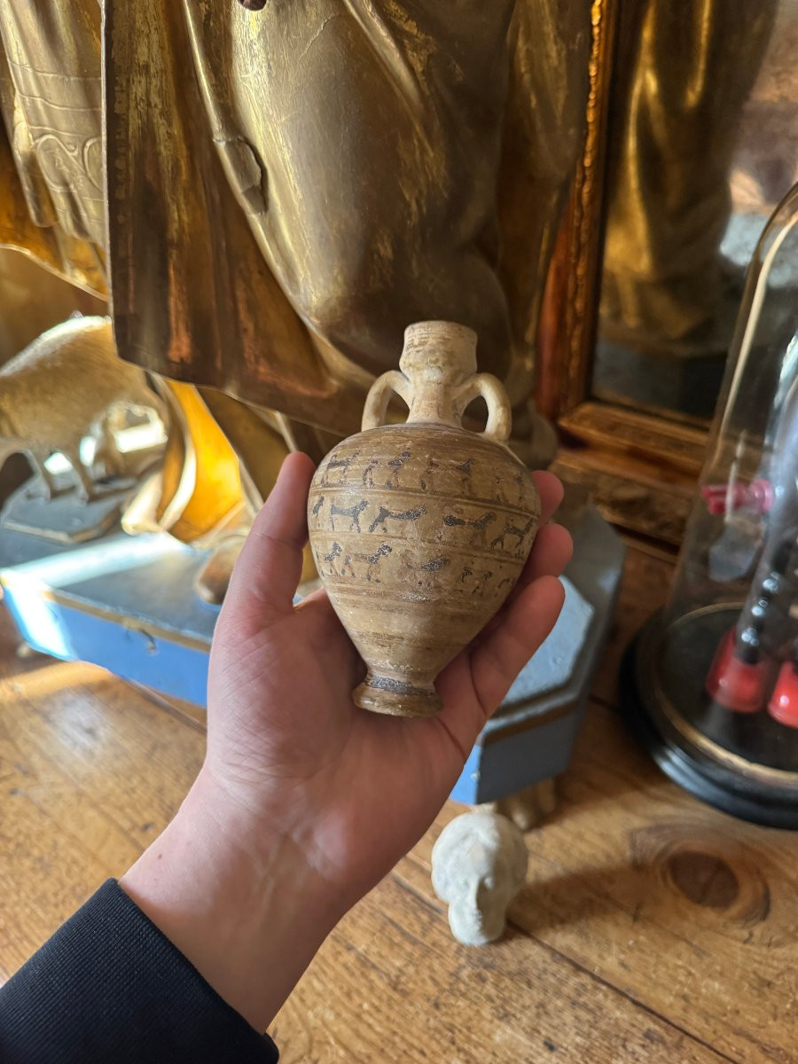 Artefact &ndash; Antiquit&eacute; &ndash; Amphorisque en terre cuite &ndash; Corinthe &ndash; Art grec archa&iuml;que &ndash; Arch&eacute;ologie-photo-1