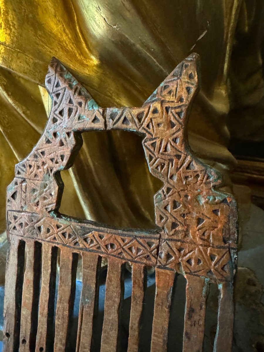 Knife Carving - Large Ribbon Basket - Folk Art - Massif Central - Primitive Art-photo-3