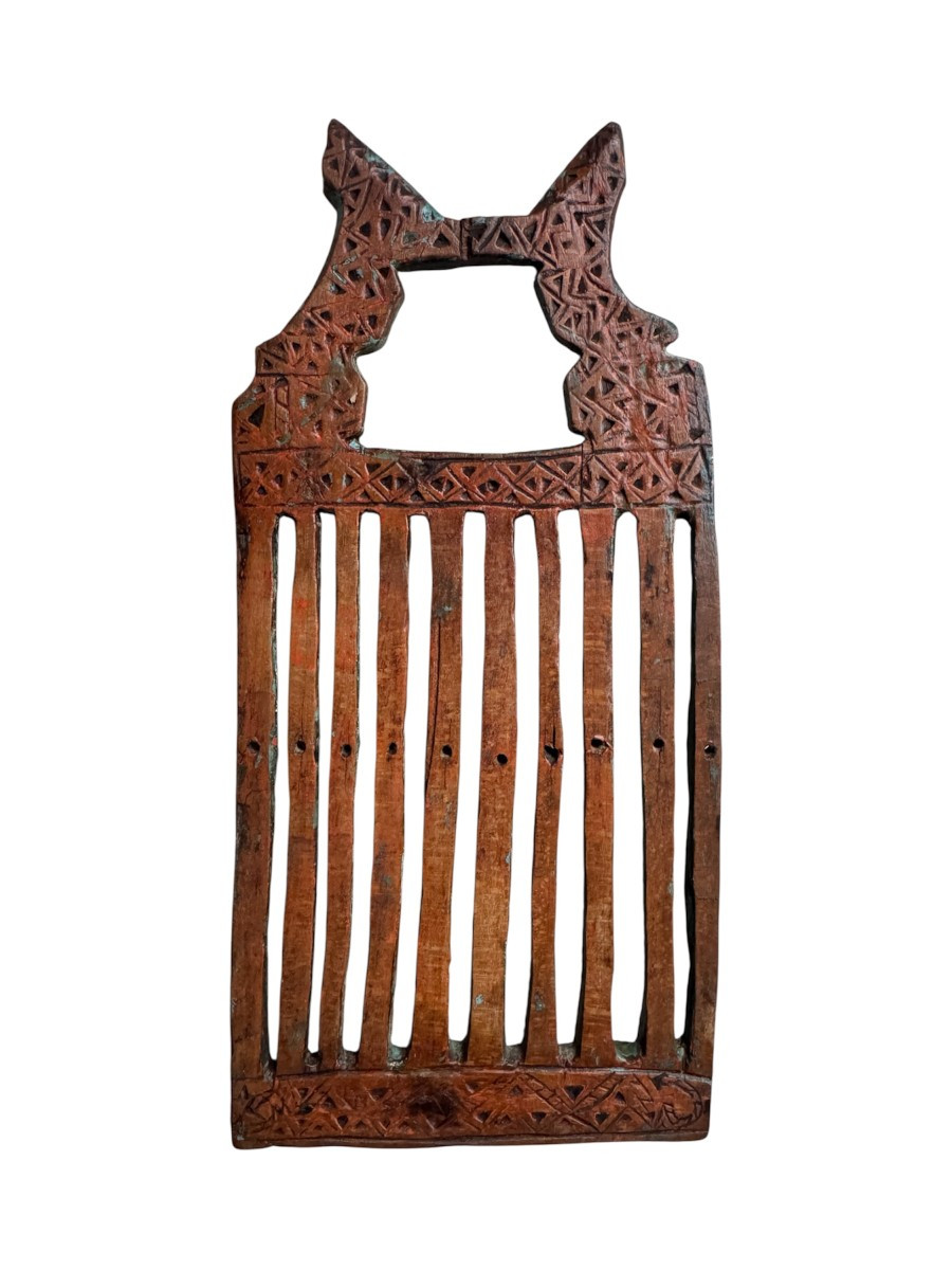 Knife Carving - Large Ribbon Basket - Folk Art - Massif Central - Primitive Art