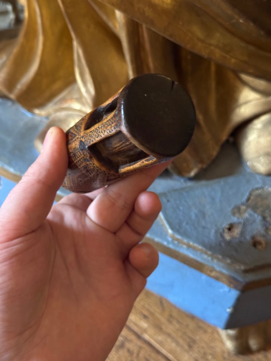 Miniature - Sculpture - Shepherd's Cup - Knife-carved Wood - Openwork - Folk Art-photo-4