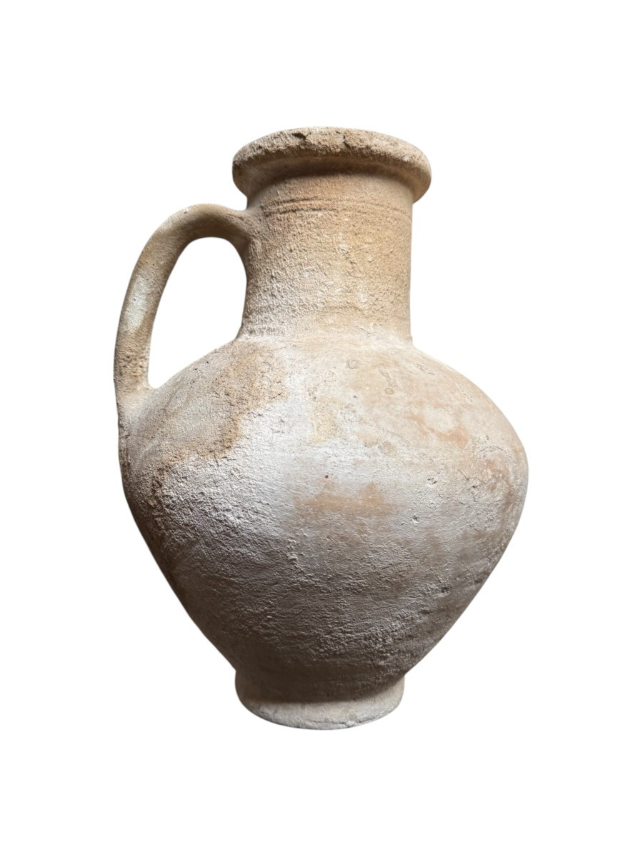 Artifact – Antiquity – Yellow Pottery Wheel-handled Jug – Archaeology