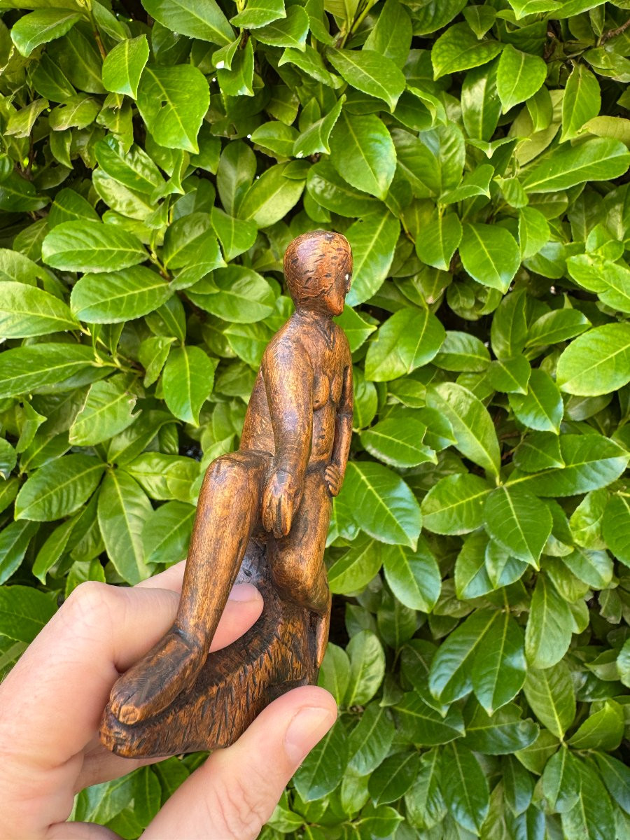 Erotica, Curiosa &ndash; Sculpture &ndash; Nu f&eacute;minin &ndash; Figure f&eacute;minine assise &ndash; Art populaire-photo-8