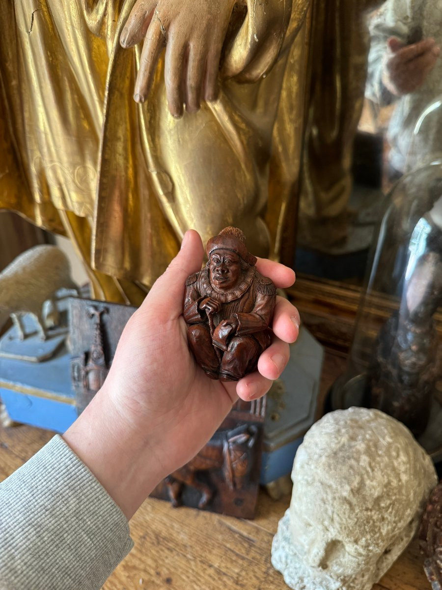 Mus&eacute;e - Tabati&egrave;re anthropomorphe &ndash; Grognard assis &ndash; Art populaire &ndash; Travail de bagnard -photo-2