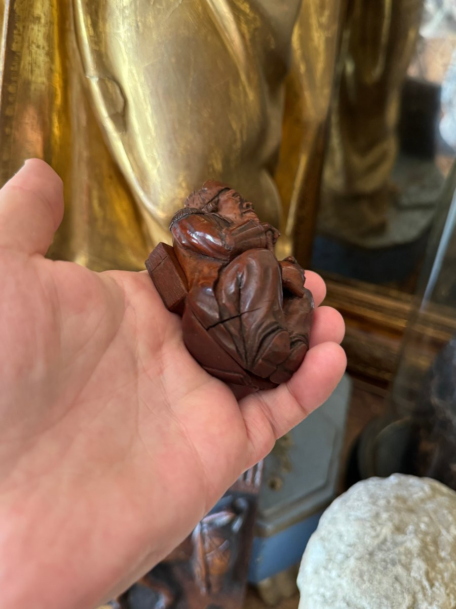 Mus&eacute;e - Tabati&egrave;re anthropomorphe &ndash; Grognard assis &ndash; Art populaire &ndash; Travail de bagnard -photo-1