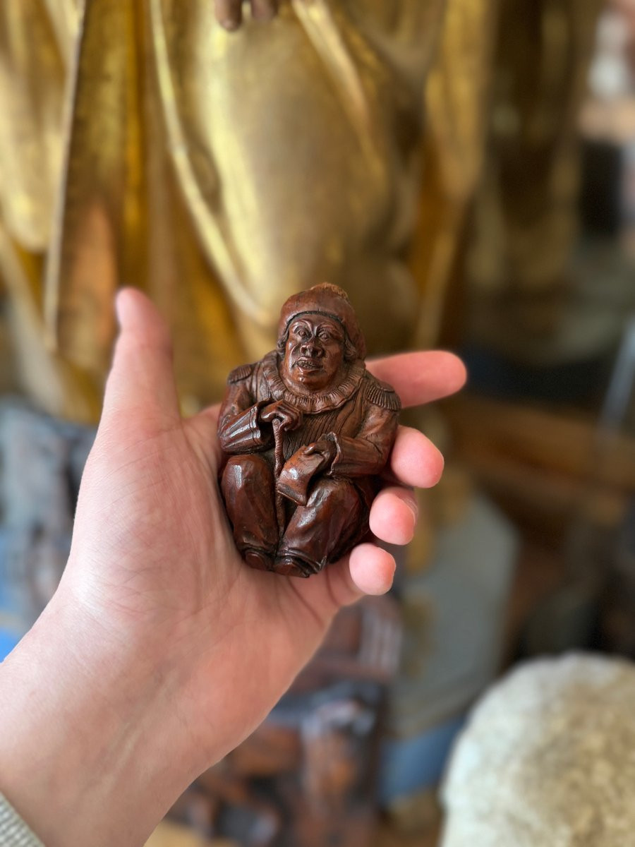 Mus&eacute;e - Tabati&egrave;re anthropomorphe &ndash; Grognard assis &ndash; Art populaire &ndash; Travail de bagnard -photo-2