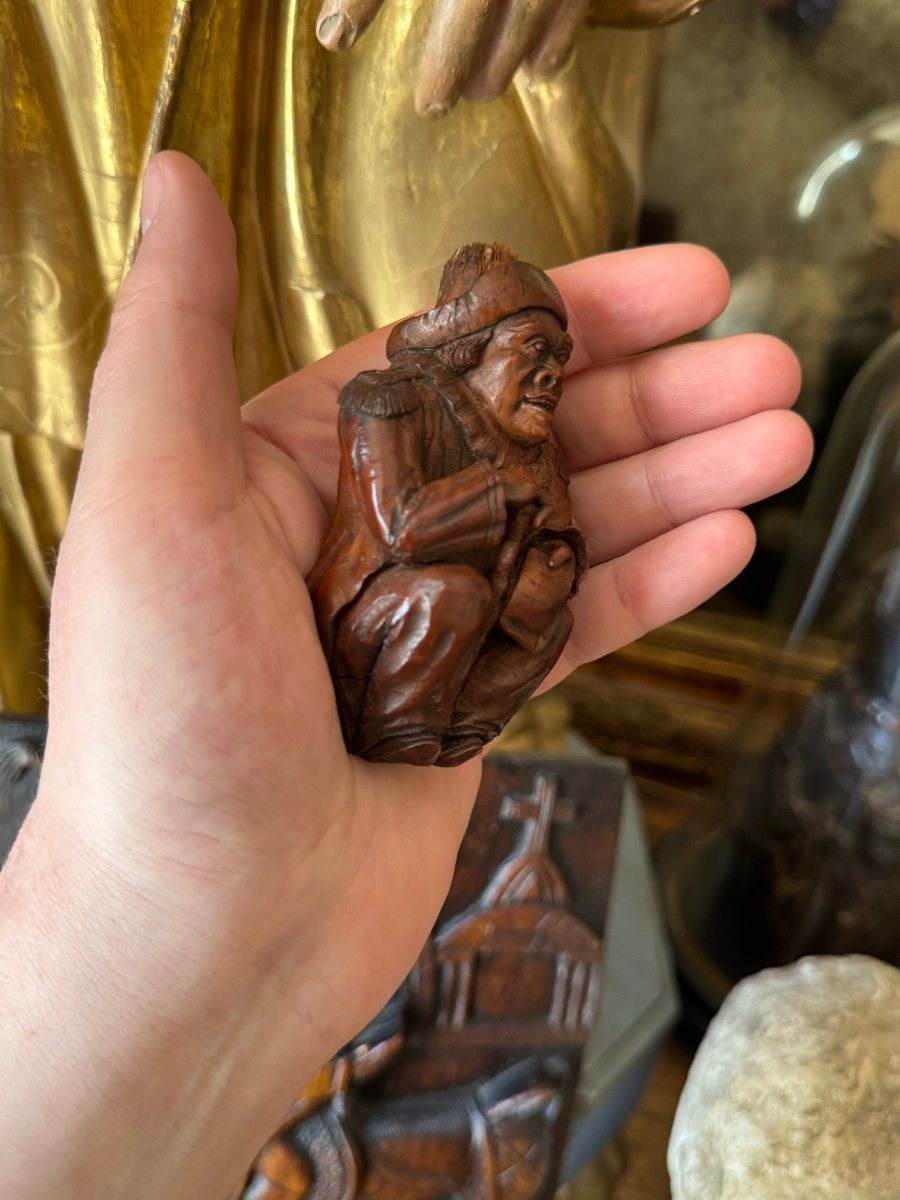 Mus&eacute;e - Tabati&egrave;re anthropomorphe &ndash; Grognard assis &ndash; Art populaire &ndash; Travail de bagnard -photo-7