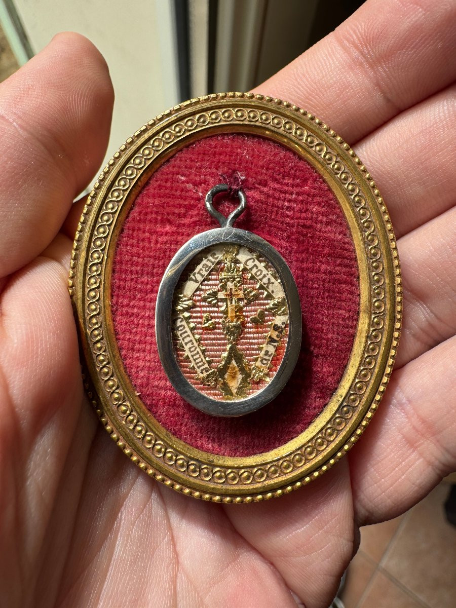 Reliquary - Relic Of The True Cross And The Holy Crown Of Thorns - Sterling Silver-photo-2