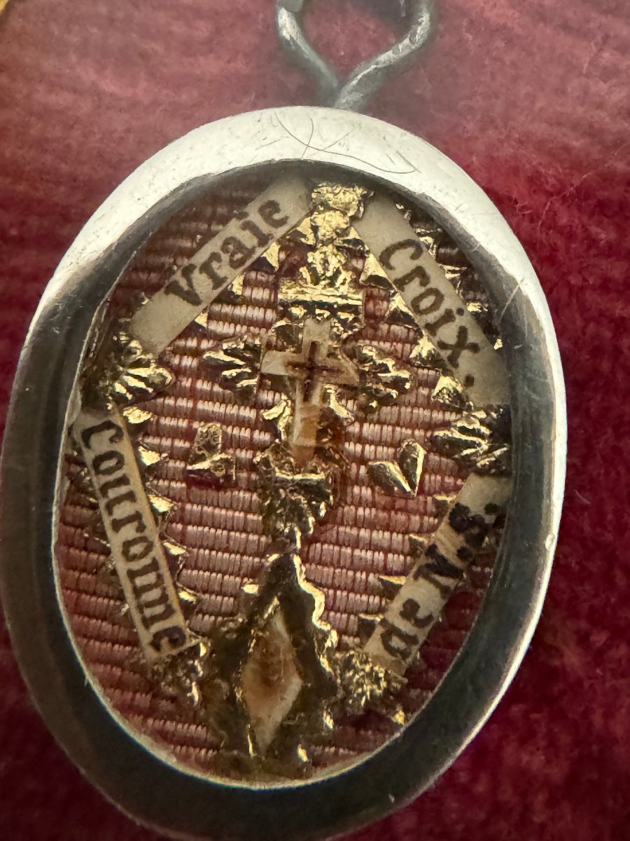 Reliquary - Relic Of The True Cross And The Holy Crown Of Thorns - Sterling Silver-photo-4