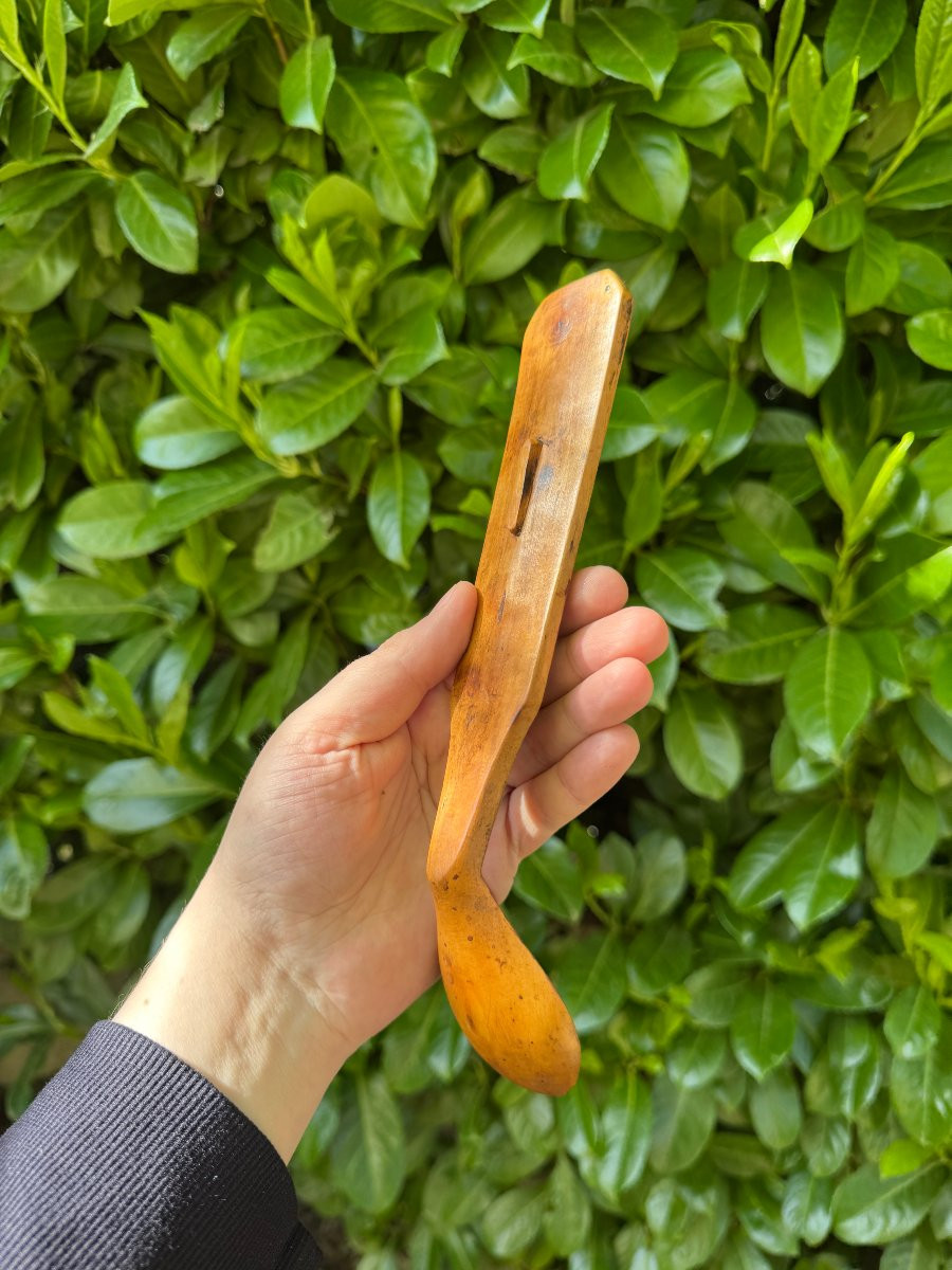 Cuill&egrave;re sculpt&eacute;e - Cuill&egrave;re d&rsquo;apparat en buis sculpt&eacute; &ndash; Art populaire -photo-6