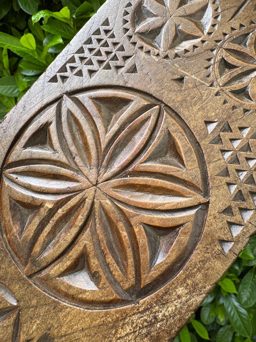 Butter Pat, Bread Mark, Butter Mark - Carved Butter Plate - Folk Art-photo-4