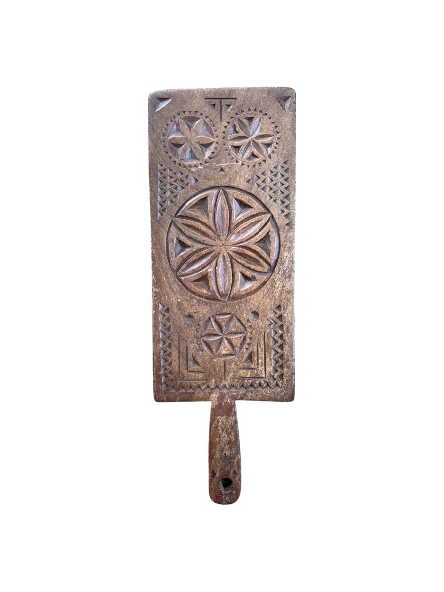 Butter Pat, Bread Mark, Butter Mark - Carved Butter Plate - Folk Art