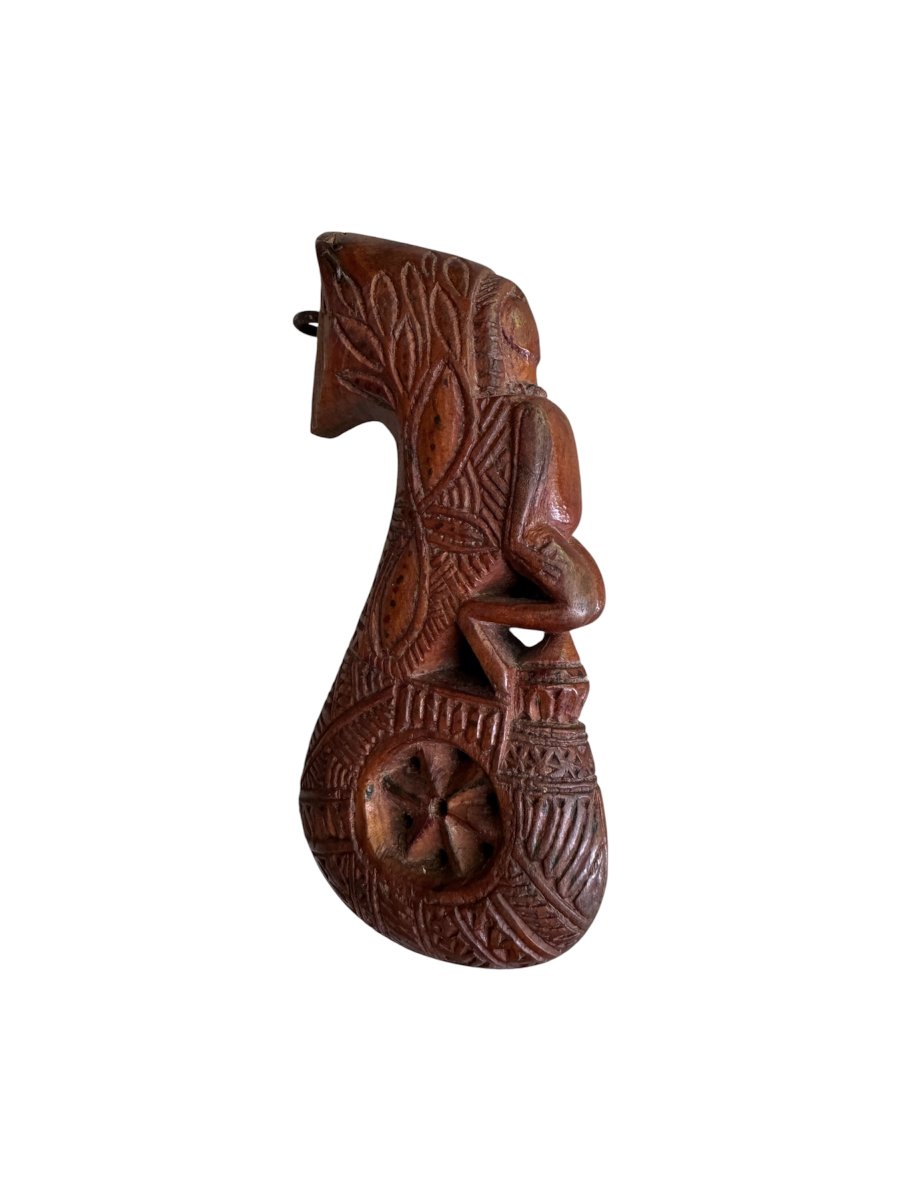 Curiosa, Erotica - Houlette de berger anthropomorphe – Bois sculpté – Érotisme - Art populaire