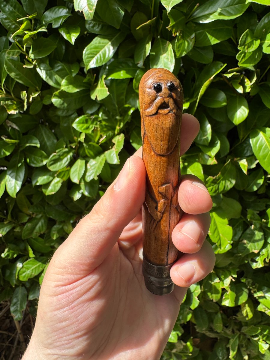 Coutellerie - Couteau Opinel sculpté - Couteau anthropomorphe – Art populaire – France-photo-2