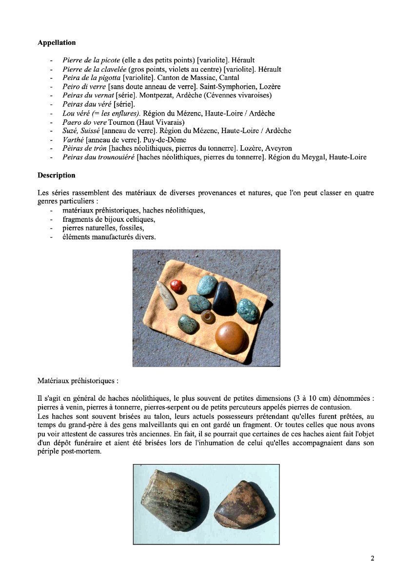 Mus&eacute;e - Curiosit&eacute; &ndash;  Pierres &agrave; venin &ndash; Talismans, M&eacute;decine, Sorcellerie - Art populaire-photo-1