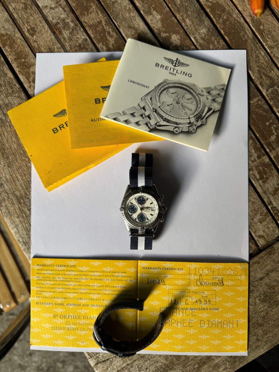 Horlogerie, Montre - Breitling Chronomat Automatique Réf. A13050.1 - Vintage - Montre Breitling-photo-4