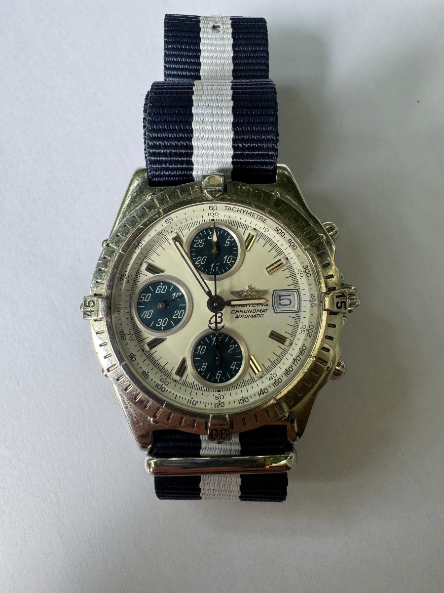 Horlogerie, Montre - Breitling Chronomat Automatique Réf. A13050.1 - Vintage - Montre Breitling-photo-7