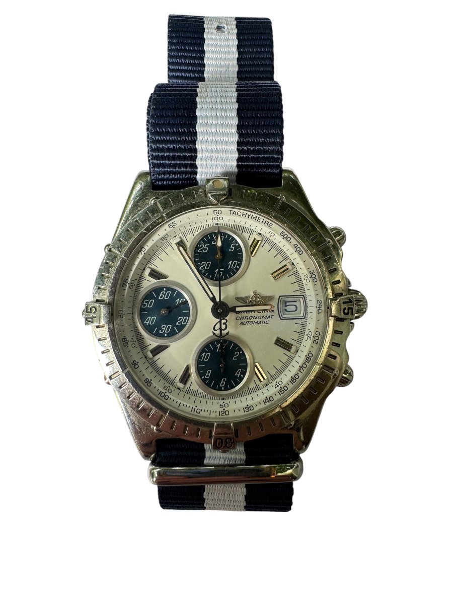 Horlogerie, Montre - Breitling Chronomat Automatique Réf. A13050.1 - Vintage - Montre Breitling-photo-8