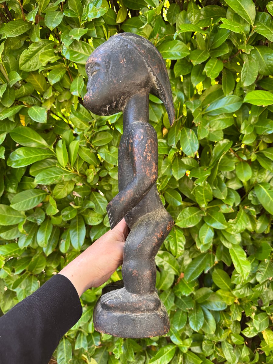 African Art, Primitive Art - Ancient Male Anthropomorphic Statue - Fetish, Curiosity-photo-2