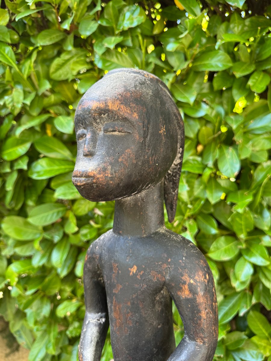 African Art, Primitive Art - Ancient Male Anthropomorphic Statue - Fetish, Curiosity-photo-6