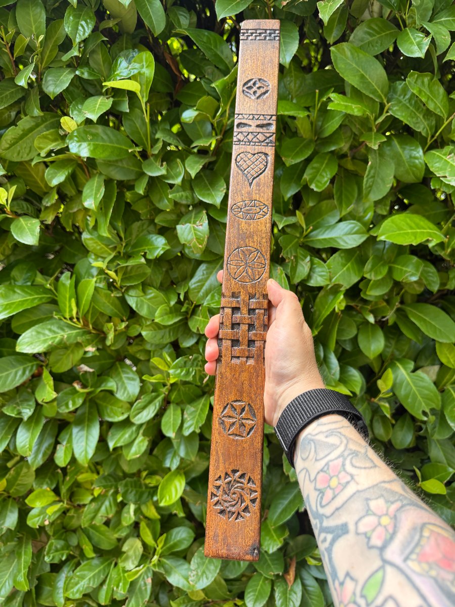 Traditional Wooden Half-aune – Lace-maker – Folk Art – Auvergne-photo-3