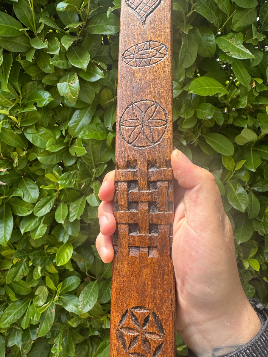 Traditional Wooden Half-aune – Lace-maker – Folk Art – Auvergne-photo-1