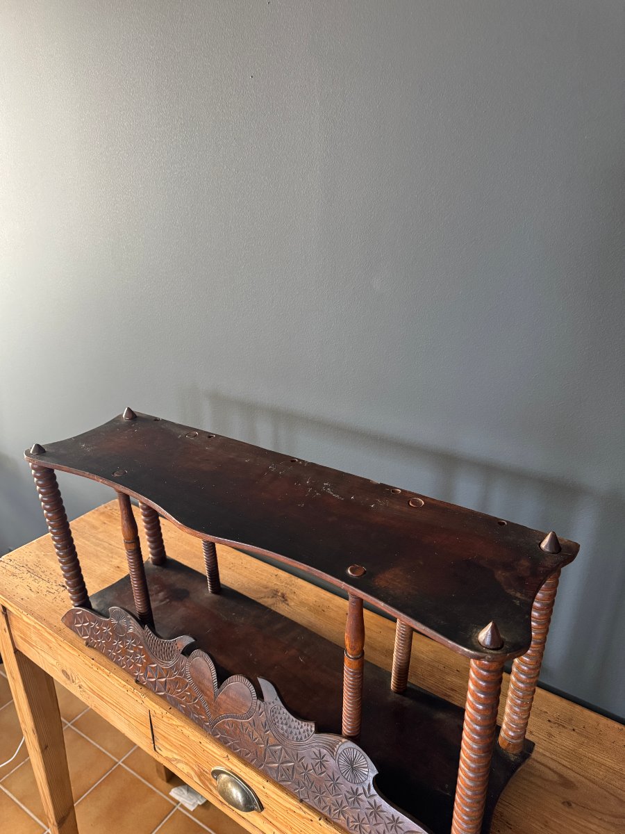 Museum - "shelf Of Love" With Birds And A Heart – Folk Art - Furniture - Wedding Keepsake-photo-1