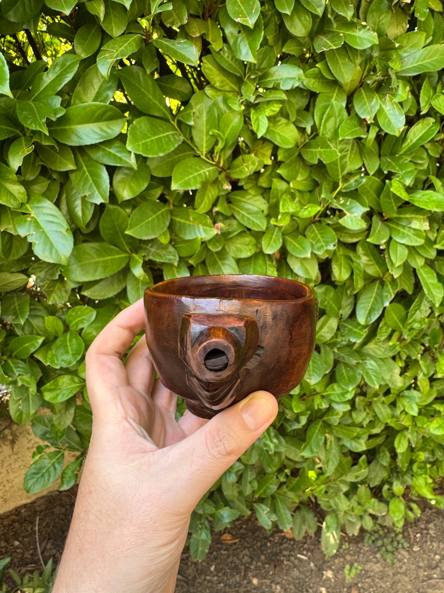 Museum – Cup Featuring An Anthropomorphic Cowherd With A Built-in Whistle – Folk Art – Whistle-photo-3