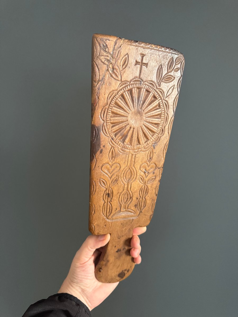 Museum - Butter Stamp – Carved Butter Plate – Folk Art – Monstrance-photo-6