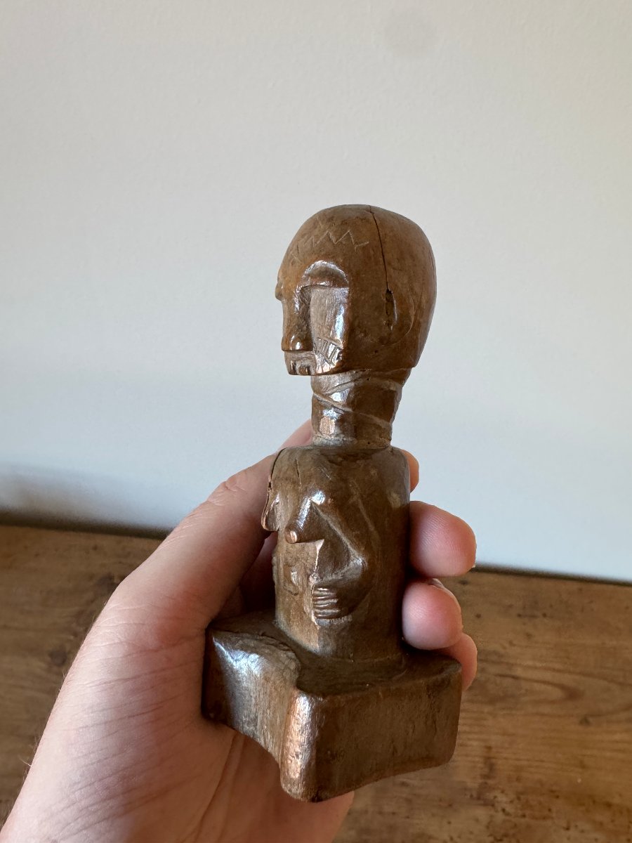 Art premier – Poupée de fécondité Agni – Statuette féminine – Art africain - Art tribal-photo-2