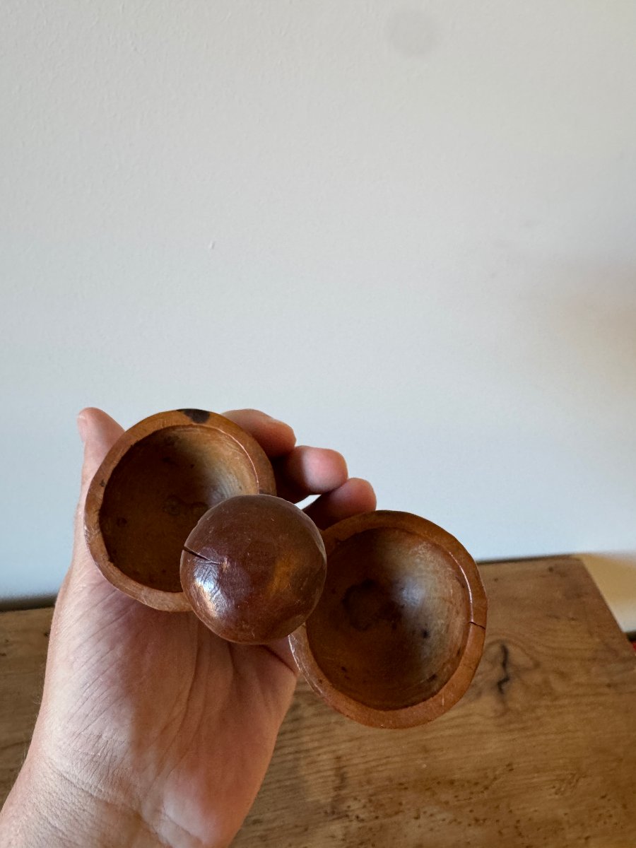 Sex, Curiosities – Hand-carved Boxwood Salt And Pepper Shakers – Curiosities - Folk Art-photo-2