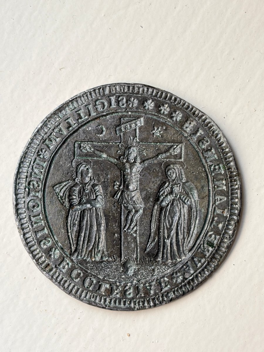 Christ On The Cross - Seal Matrix Of The Church Of Orléans – Sigillography – Crucifixion-photo-3