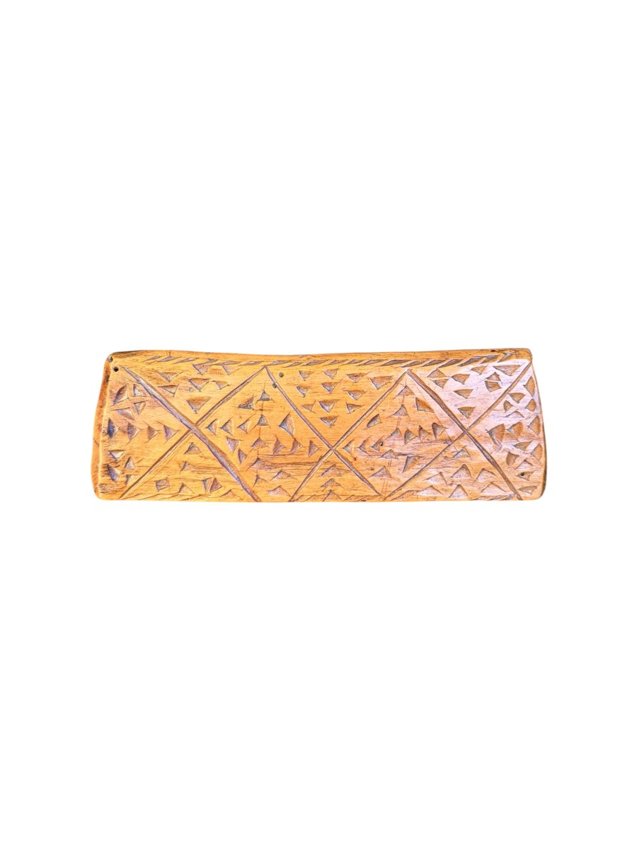 Small Carved Single-piece Wooden Chest – Lace-maker's Box, Love Box – Folk Art
