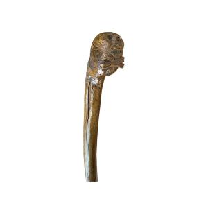 Carved Defense Cane, Puzzle - Memento Mori - Vanity - Popular Art - Curiosity