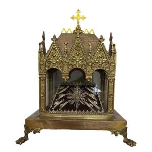 Chasse Reliquaire - Reliquaire Coeur De Marie, Paperolles -  Chapelle N&eacute;o-gothique - Relique
